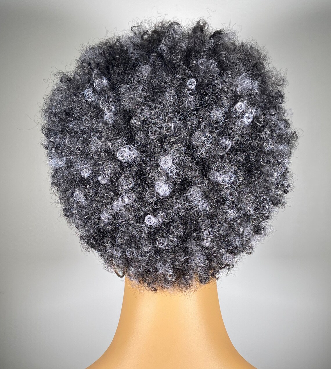 Salt and Pepper Afro Wig Grey Afro Wig Gray Afro Wig Afro Etsy