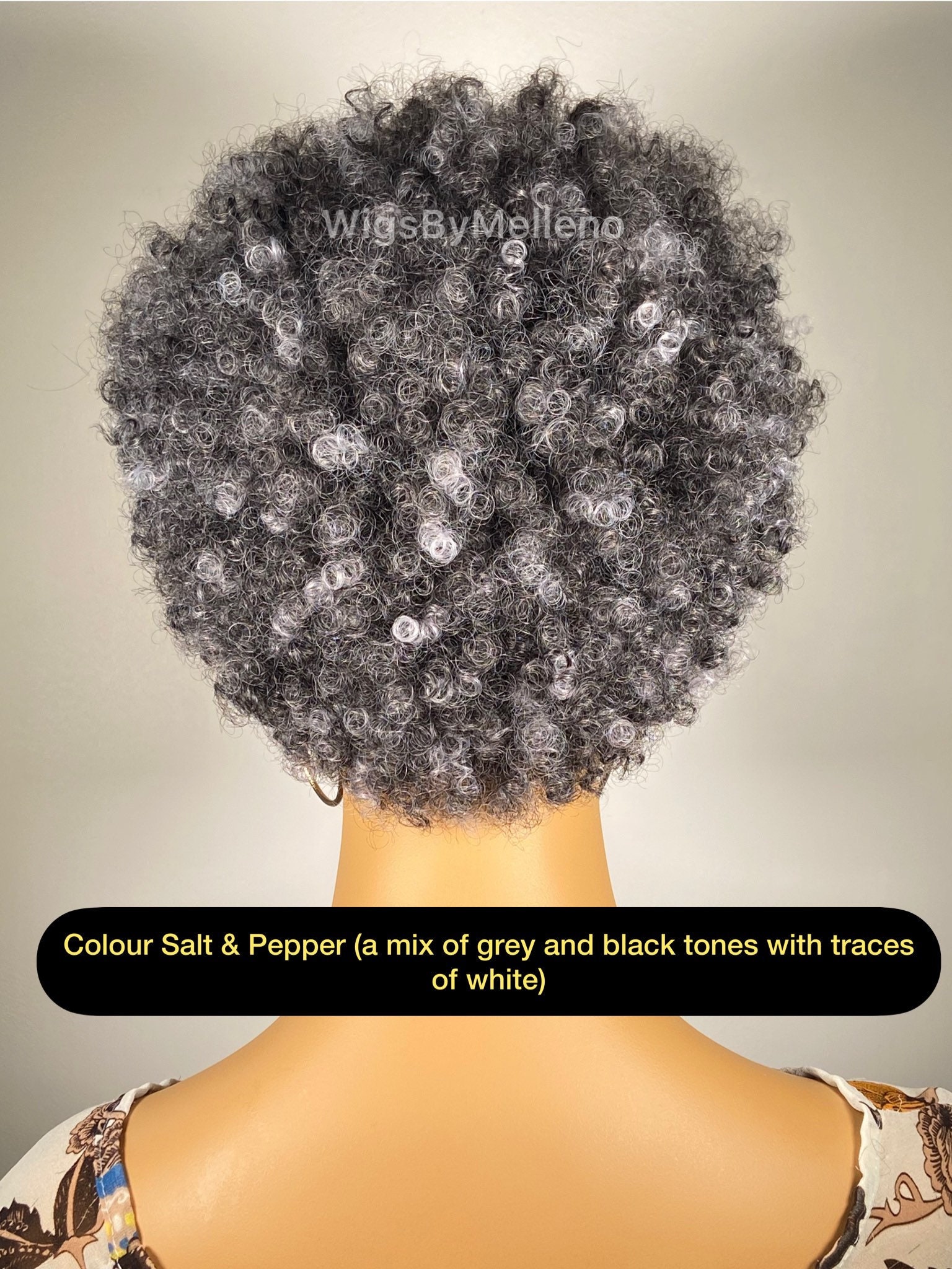 Salt and Pepper Afro Wig, Grey Afro Wig, Gray Afro Wig, Afro Kinky