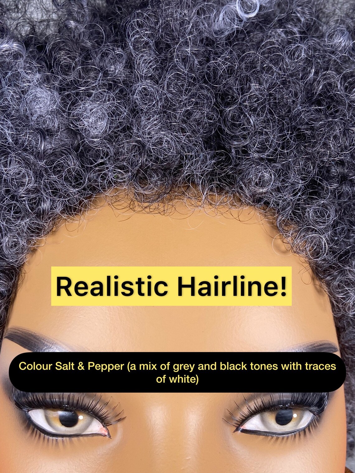 Salt and Pepper Afro Wig, Grey Afro Wig, Gray Afro Wig, Afro Kinky