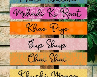 Mehndi Night Signs | Colorful Indian Wedding Decor (Digital Download)