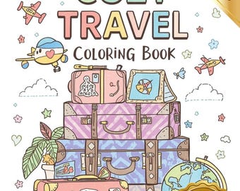 Kawaii Travel Coloring Book | Mochi Joy Adventures (Digital Download)