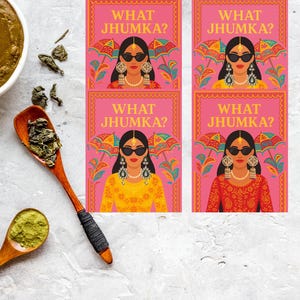 What Jhumka Earrings Card: Mehndi Decor, Wedding Favors (PDF Download)