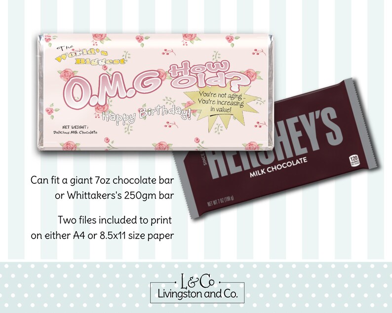 Downloadable Candy Bar Wrapper / Printable Instant Download / Happy ...