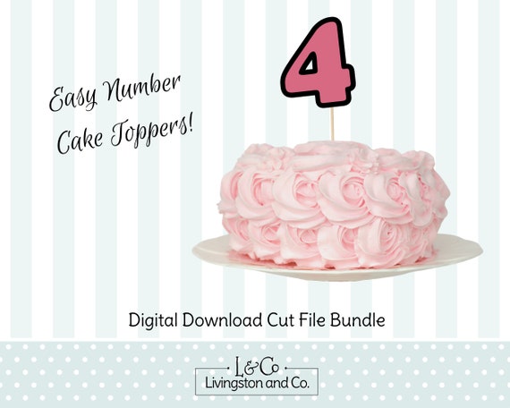 diy cake topper svg printable layered numbers svg cake etsy ireland