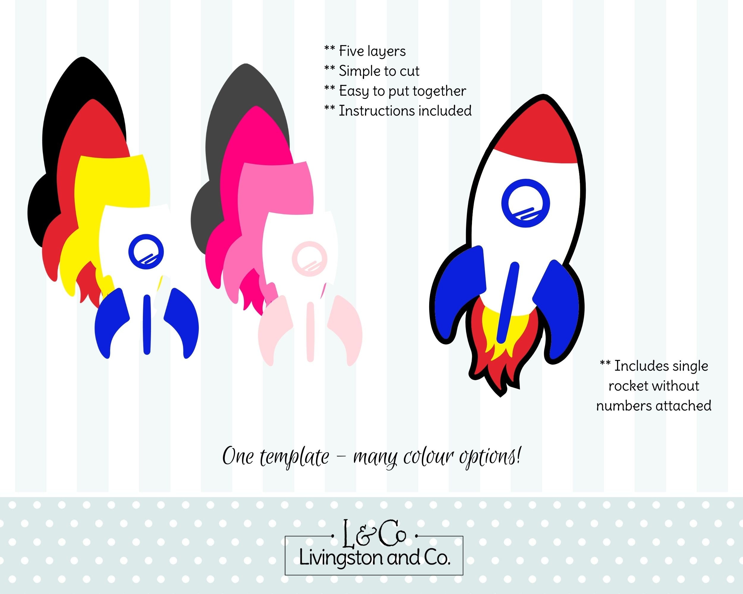 Rocket Ship Cake Topper, Birthday Cake Topper, Printable Spaceship, Astronaut, Age Cake Topper ...