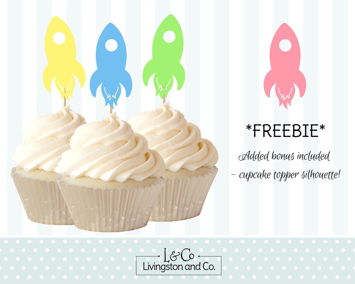 Rocket Ship Cake Topper, Birthday Cake Topper, Printable Spaceship, Astronaut, Age Cake Topper ...