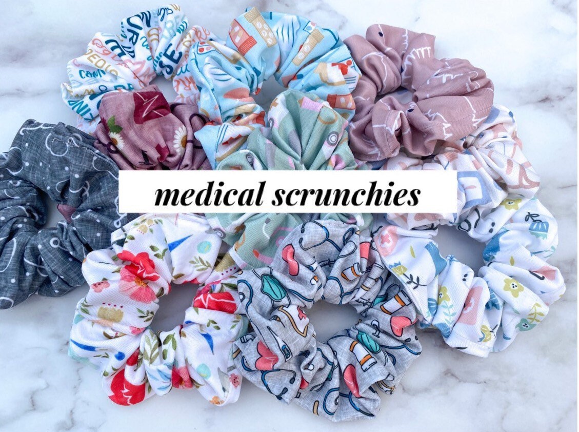 XL Medical Scrunchies | Nurse Scrunchie | Scrunchies | Hair Tie | Hea…