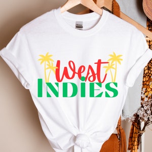 West Indies T-shirt, West Indian Shirt, Caribbean Tee, Honeymoon Souvenir, South American Travel, South American Cruise Gift, Island Girl