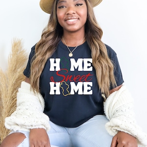 Home Sweet Home Guyana T-Shirt, Guyanese Shirt, West Indian, Caribbean Tee, Honeymoon Souvenir, South American Travel, Cruise Gift