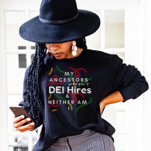 Location DEI T-shirt, sweat-shirt du mois de l'histoire des Noirs, sweat à capuche pour tout-petit I Am Black History, grenouillère histoire des noirs, chemise égalité, pull familial