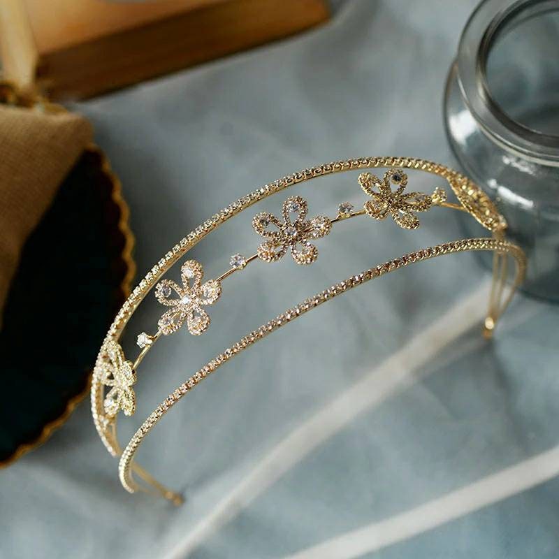 Bridal Flower Headpiece Bridesmaids CrownWomens | Etsy