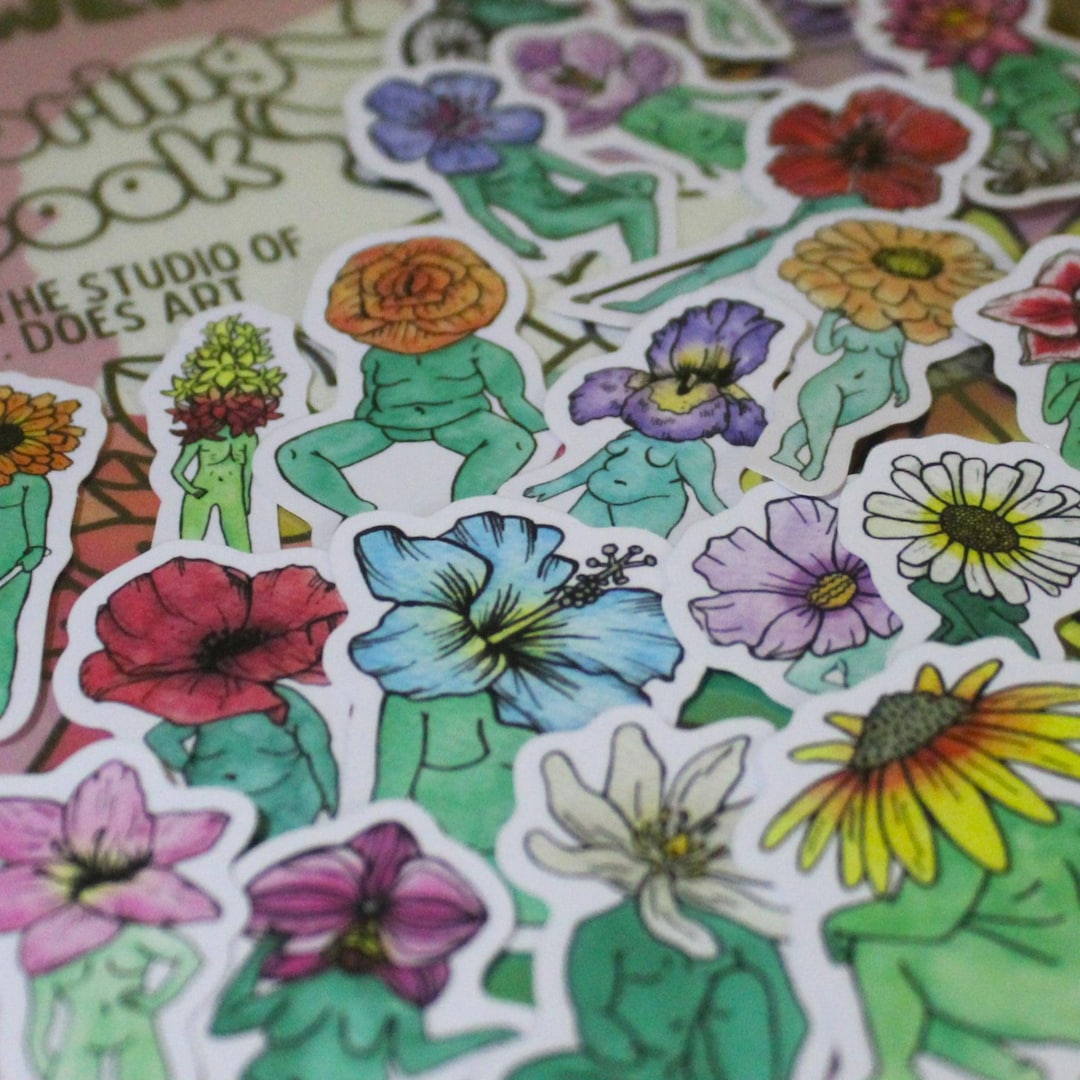 Body Positive Stickers - Flowers Sticker Pack of 26 or Individual - Etsy