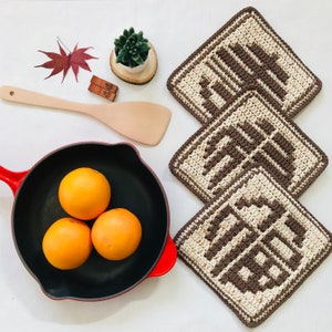 Shou Longevity Chinese Trivet Crochet Pattern, Crochet Hot Pad, Crochet Potholder, Mosaic Crochet, Crochet Home Decor, Fu Lu Shou image 8