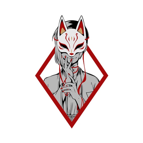 Kitsune Mask Png Aesthetic Png Harajuku Fashion Anime Etsy Kitsune Mask Png Aesthetic Png Harajuku Fashion Anime Etsy