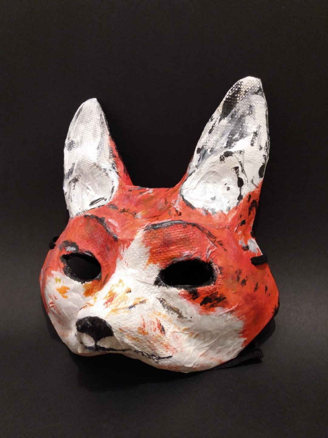 Paper Mache Fox Mask, FOX, Fantastic Mr Fox, Animal Mask, Theater Mask, Animal Costume for