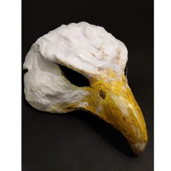 Paper Mache American Bald Eagle Bird mask ORIGINAL Bird mask Bird costume Bird costume,Hawk Mask,Masquerade mask,Theater mask,cosplay