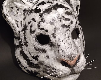 Original Paper mache White Tiger mask, Siberian Tiger,Tiger costume,Tiger costume Fantasy mask Masquerade mask,Tiger mask,cosplay Tiger mask