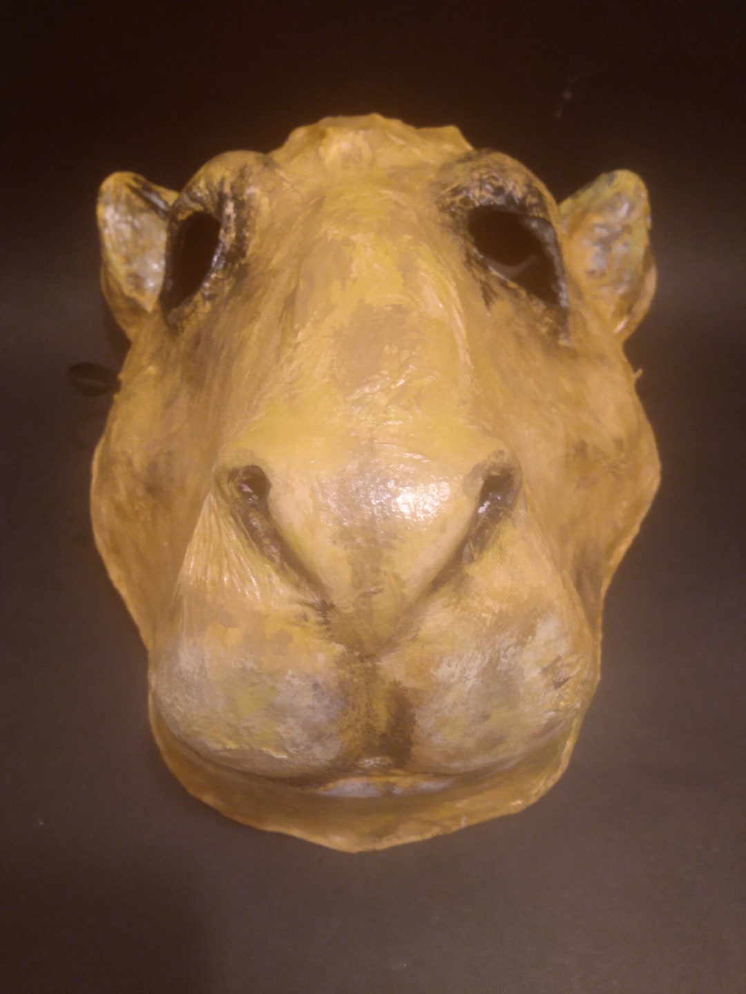 Original Paper Mache Camel Mask, Desert Animal Mask, Christmas Play
