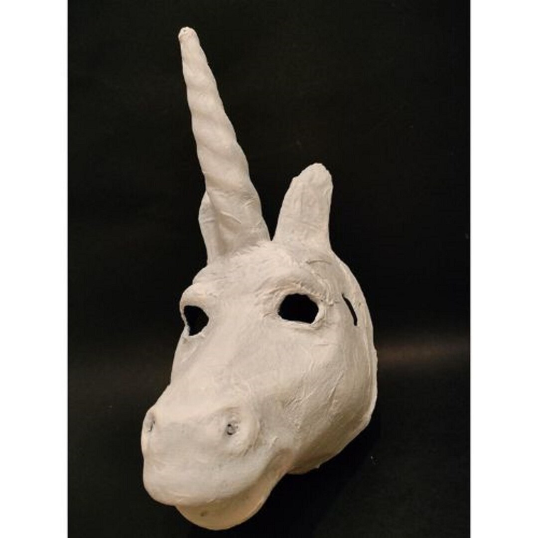 Paint Yourself Unicorn Mask. One of Kind Paper Mache Unicorn Etsy
