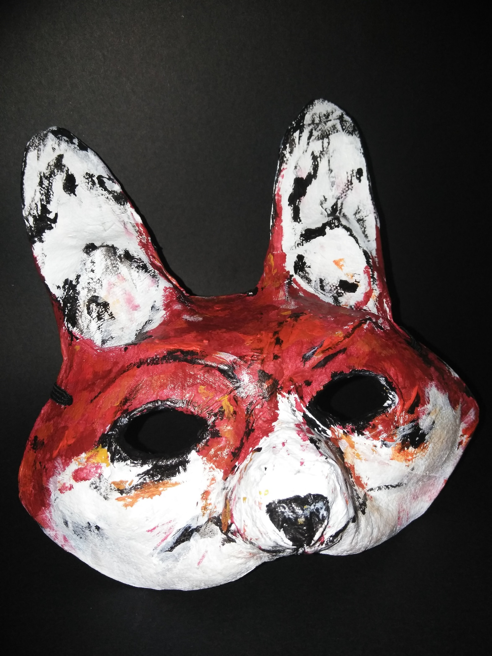 Paper mache Fox mask Costume Mask Fox mask Fox costume Etsy