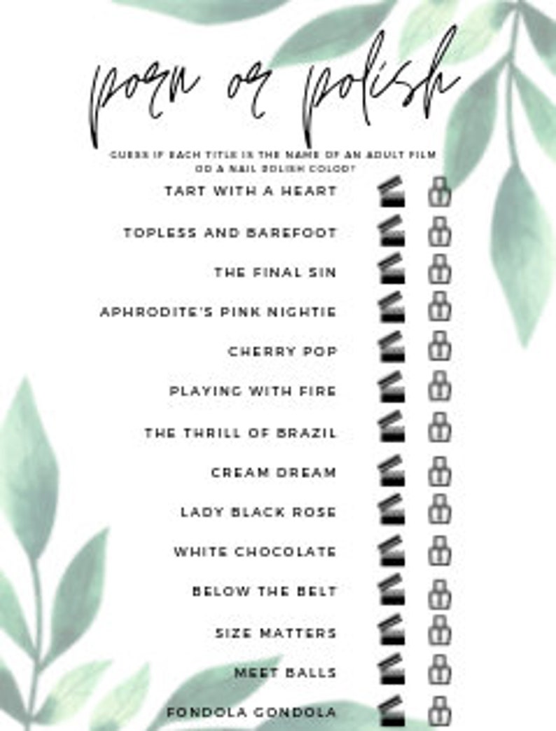 Bachelorette Party Printable Games Bridal Shower Games Instant Download ...