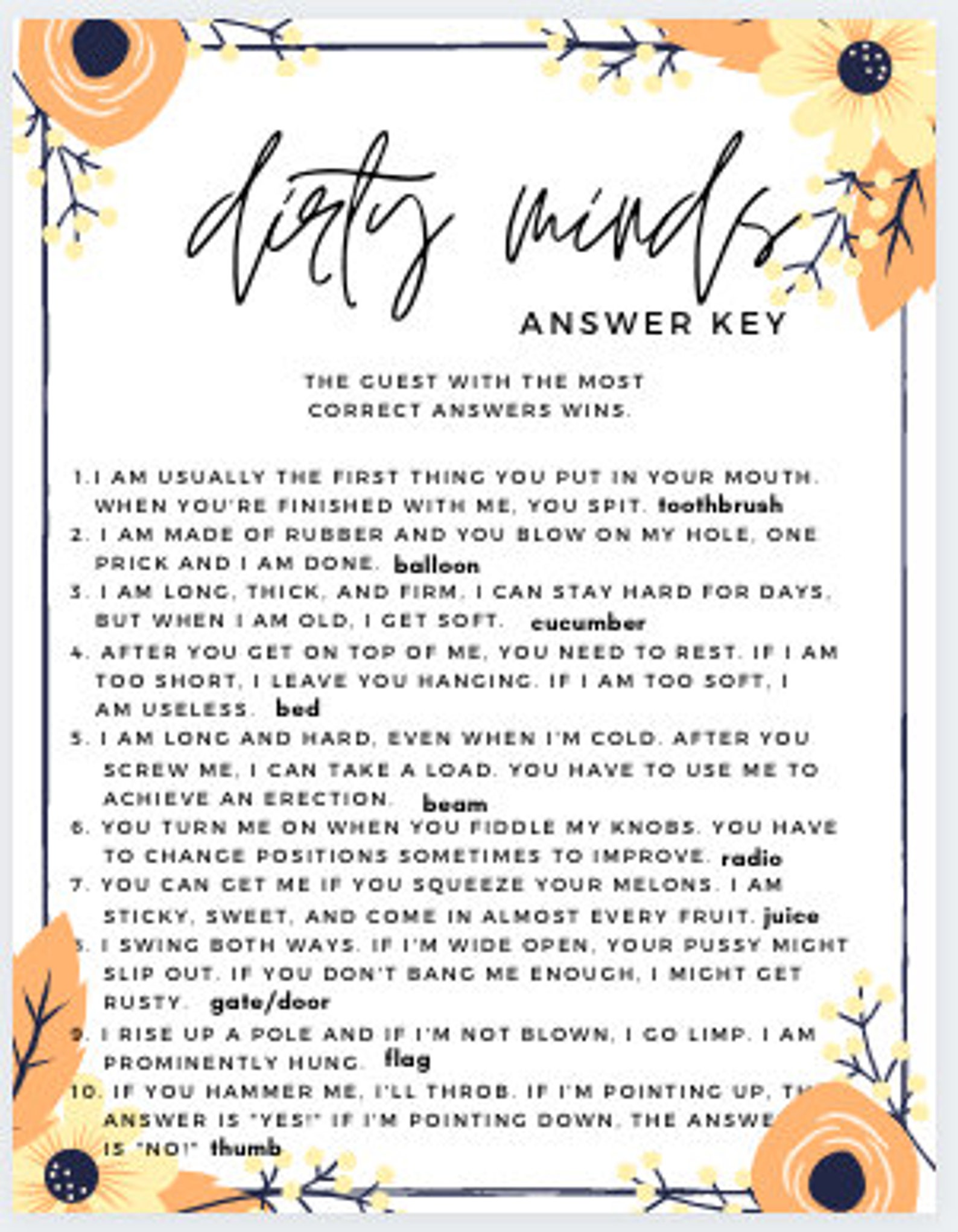 Dirty Minds Bridal Shower Bachelorette Party Game PRINTABLE Etsy dirty-minds-bridal-shower-bachelorette-party-game-printable-etsy
