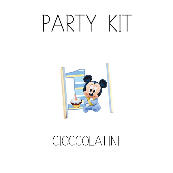 Cioccolatini MICKEY MOUSE personalizzati, topolino , cioccolatini segnaposto, cioccolatini battesimo, cioccolatini nascita, tag bomboniera