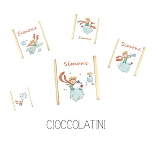 Segnaposto cioccolatino cioccolatini piccolo principe battesimo comunione