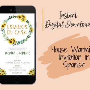 Calentamiento de la casa en español / Invitación al calentamiento de la casa Descarga instantánea / Invitación al calentamiento de la casa digital