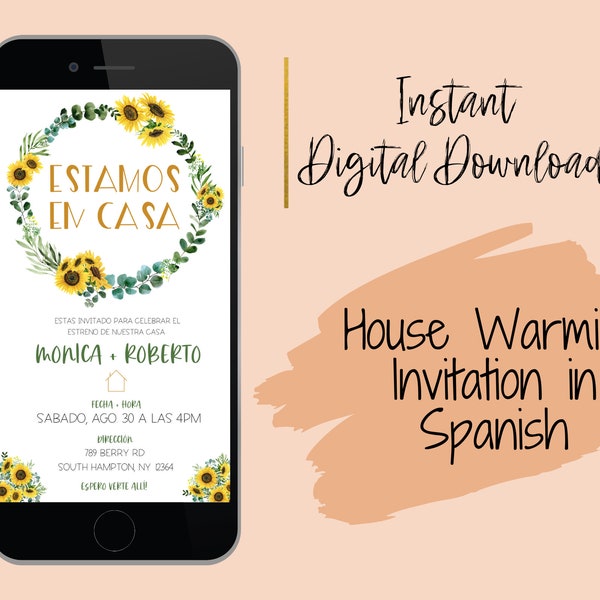 Spanish House Warming | House Warming Invitation Instant Download | House Warming Invitation Digital