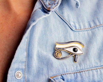 Egyptian Eye of Horus Brooch/Pendant Necklace - Ancient Egypt Inspired