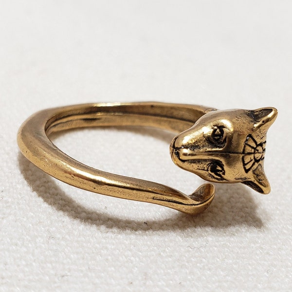 Egyptian Cat Ring - Adjustable - Egyptian Goddess Bastet Cat