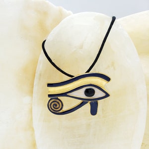 Egyptian Eye of Horus Brooch/Pendant Necklace