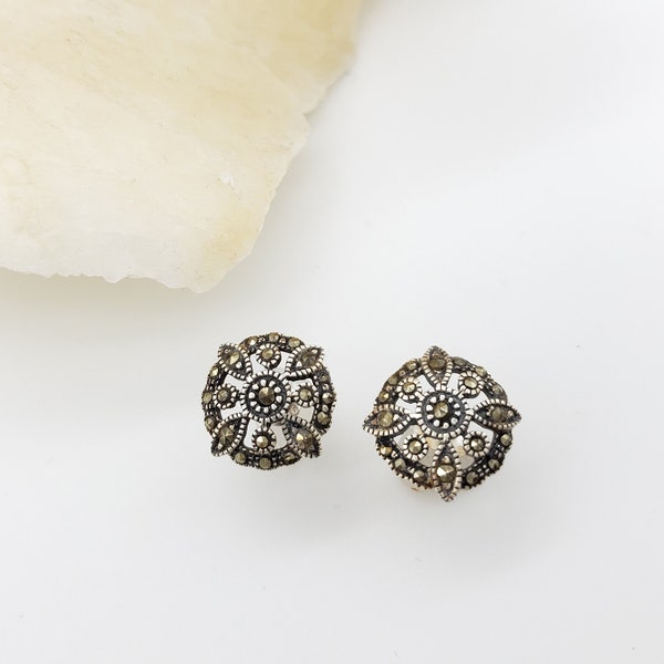 Sparkling Stud Earrings - Catherine the Great - Sterling Silver - Inspired by Louis Comfort Tiffany