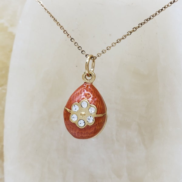 Imperial Fabergé Egg Pendant Necklace