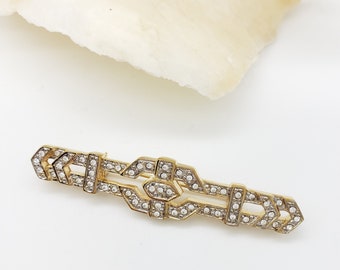 Art Deco Crystal Brooch Pin