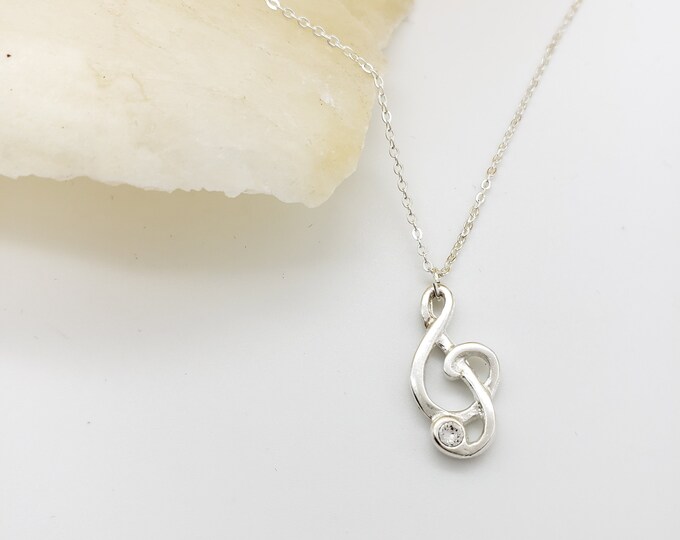 Treble Clef Necklace or Earrings