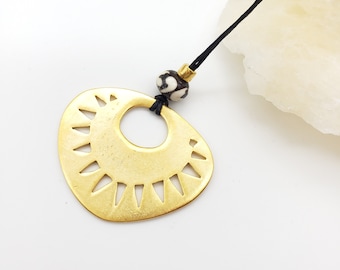 Sun Pendant Necklace - Pre-Columbian Inspired