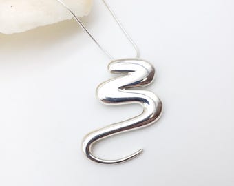 Jin Swirl Pendant Necklace - Sterling Silver