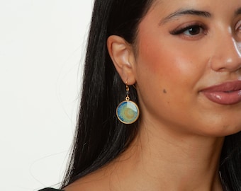 Starry Night Earrings with Sodalite - Van Gogh Inspired