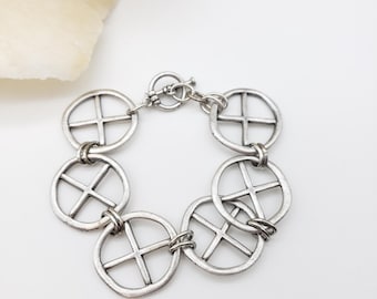 Celtic Cross Bracelet - 7 inches