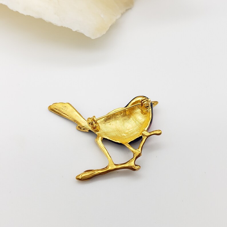 Bluebird Brooch - Bird Lapel Pin