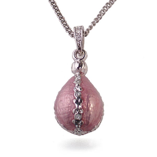 Jeweled Egg Pendant Necklace - Inspired by Louis Comfort Tiffany