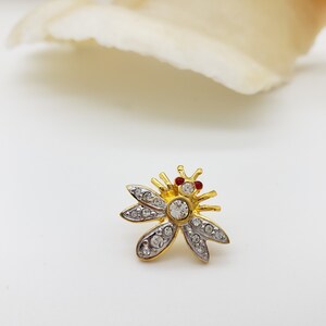 Jeweled Bee Lapel Pin Brooch