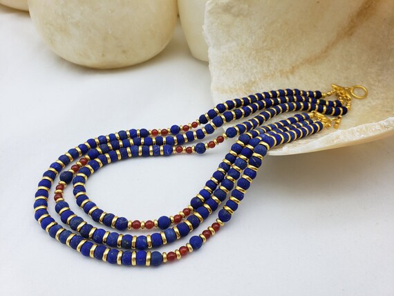 Lapis and Navajo Pearl Necklace – Jelis Worx