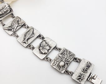 Nature Link Bracelet - Silver Plated - Inspired by Louis Comfort Tiffany