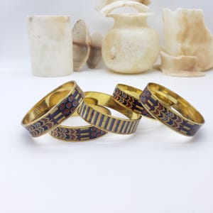 Museum Artwork Bangle Set - Assorted Set of 5 - Thin or Wide