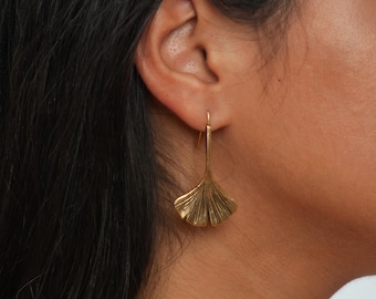 Ginkgo Leaf Earrings