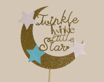 He or She Cake Topper, Gender Reveal Cake Topper, He or She, Twinkle ...