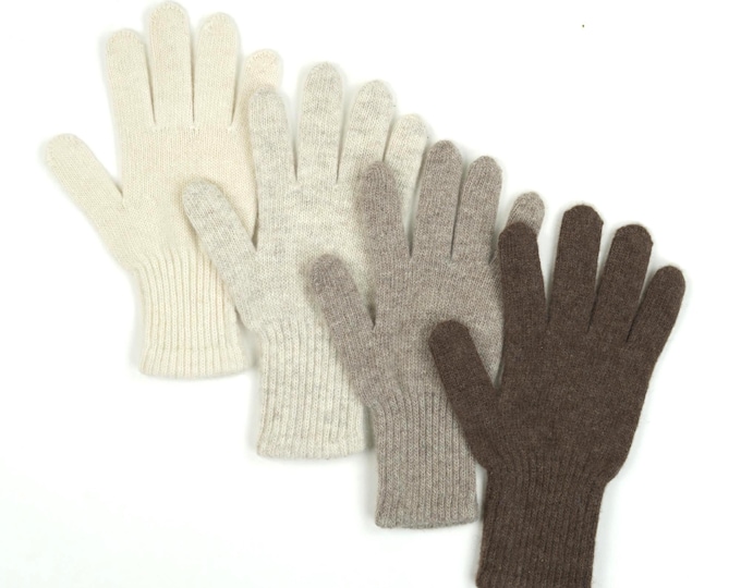 100% Organic Mongolian Sheep Wool Gloves - Luxury Sustainable Fiber - Ideal Christmas Gift